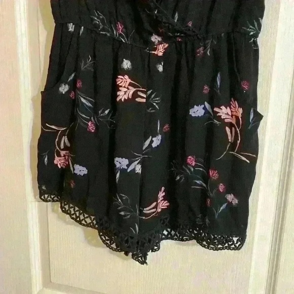 Floral Black Women's Skirt - Picture 3 of 4